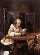 TERBORCH, Gerard A Lady Reading a Letter eart china oil painting artist